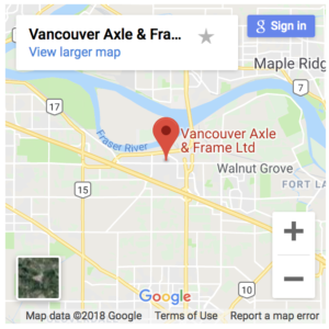 Vancouver Axle & Frame Map