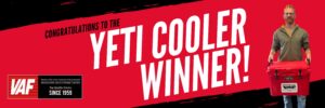 congratulations to the yeti cooler winner!